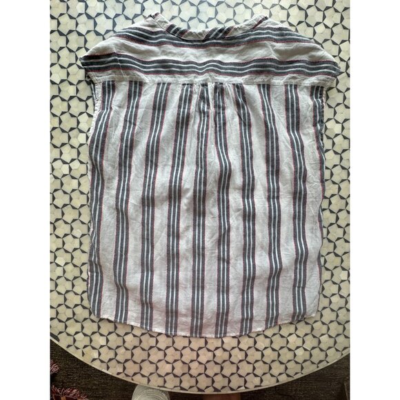 Tommy Hilfiger Sleeveless Striped Cotton Top – Size M – Red White & Blue - Picture 4 of 8